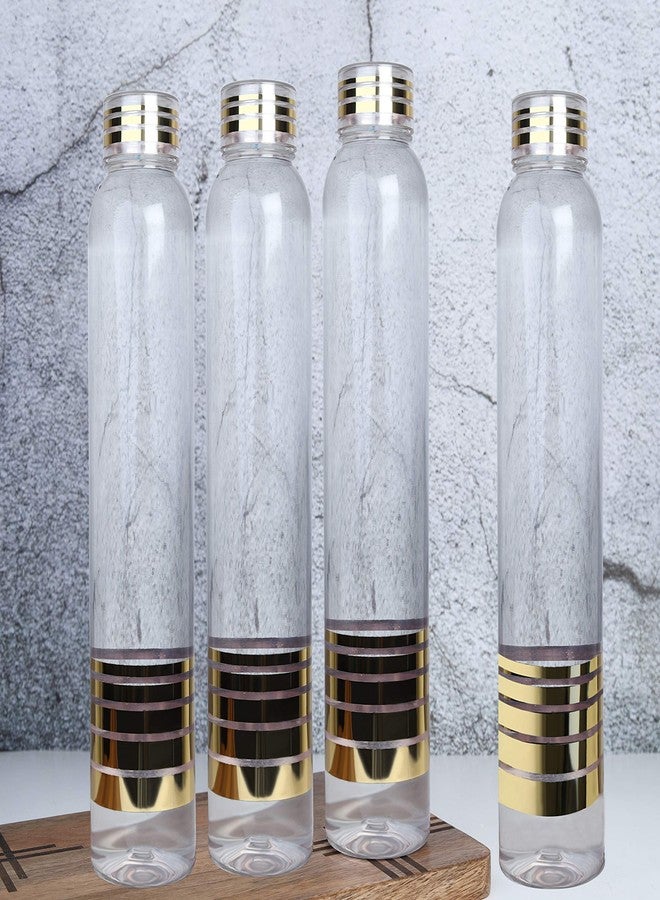 castanea water bottles 1 litre set of 4, bottles for fridge, Transparent, 1000 ml - Image 1